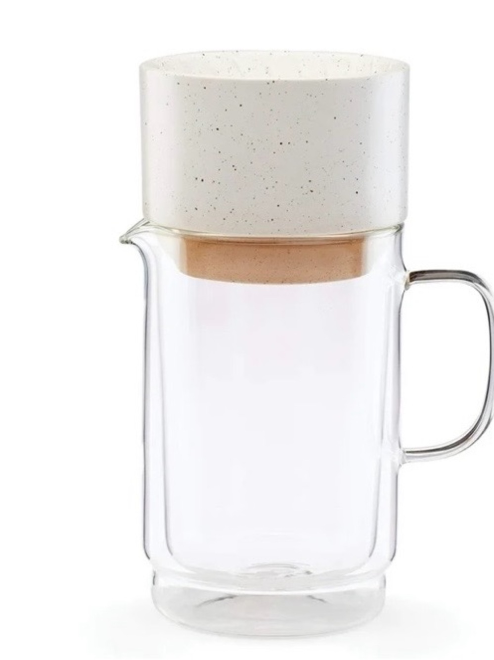 Dansk Koffie Pour Over Coffee Maker, 3.95 LB, White